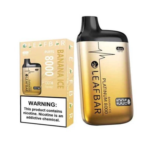 LEAF BAR PLATINUM 8000 Banana Ice Disposable Vape Device 5d703bc9 c73a 4d95 88c1 1a053d43ed55