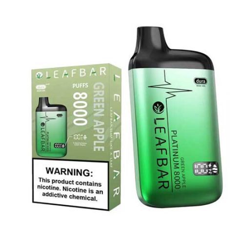 LEAF BAR PLATINUM 8000 Green Apple Disposable Vape Device 50bdad5b b633 4023 bf7f 924afe61cdb5