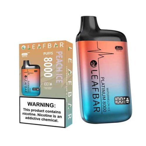 LEAF BAR PLATINUM 8000 Peach Ice Disposable Vape Device 22f0ce7a 8f17 48ca 937f 1d75609351a4