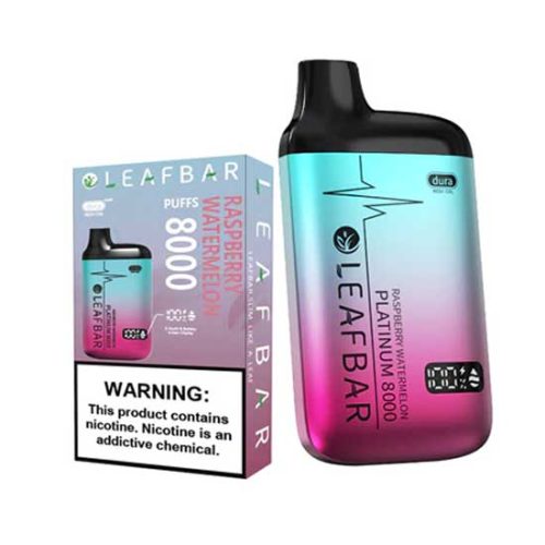 LEAF BAR PLATINUM 8000 Raspberry Watermelon Disposable Vape Device 020fcd6d 2c4e 4f07 acc7 850f449ae058