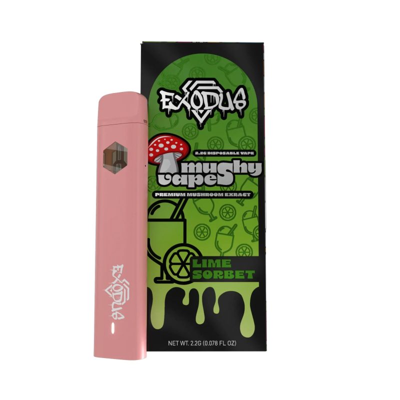 Exodus - Amanita Mushy Disposable 2.2G Lime Sorbet flavor, refreshing and tangy treat.