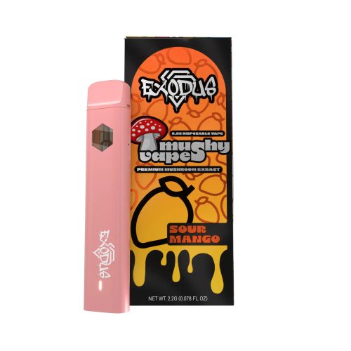 Exodus - Amanita Mushy Disposable 2.2G Sour Mango flavor, tangy and exotic.