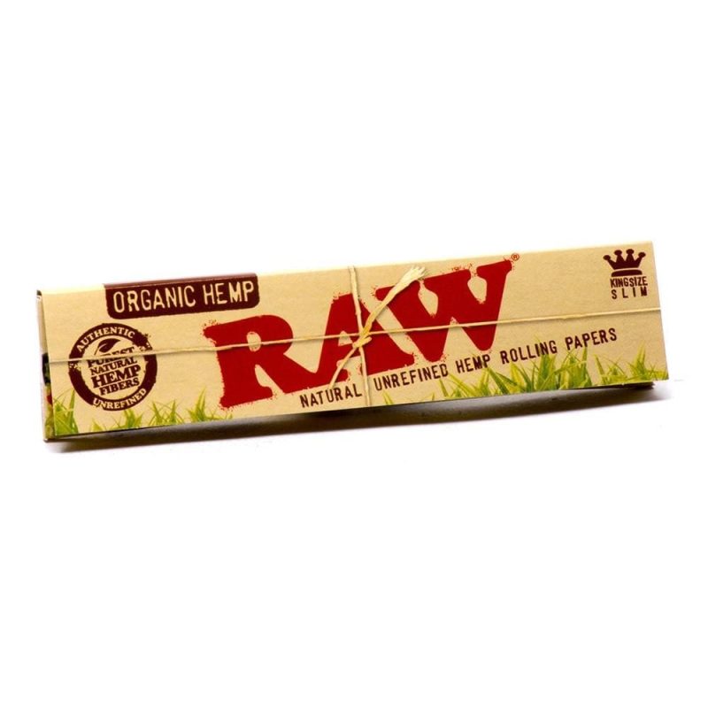 raw smoking accessories default title raw organic hemp king size slim rolling papers 50ct box 29485999358003