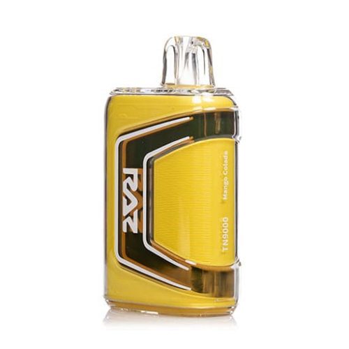 RAZ TN9000 Mango Colada flavor, a tropical mix of mango and coconut. Explore RAZ TN9000 price and flavors.