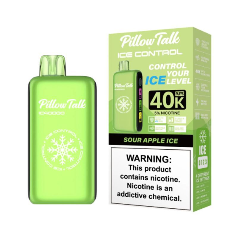 sour apple ice flavor pillow talk vape 40k