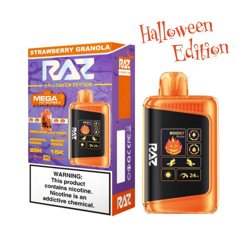 strawberry granola raz vape dc25000 halloween edition vm