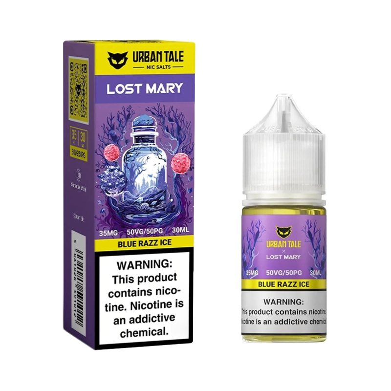 urban tale lost mary salt nic eliquid blue razz ice 30ml