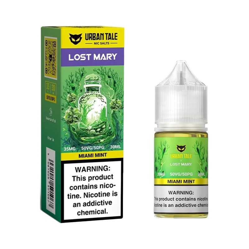 urban tale lost mary salt nic eliquid miami mint 30ml