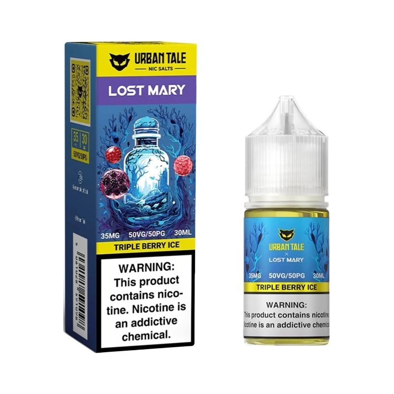 urban tale lost mary salt nic eliquid triple berry ice 30ml