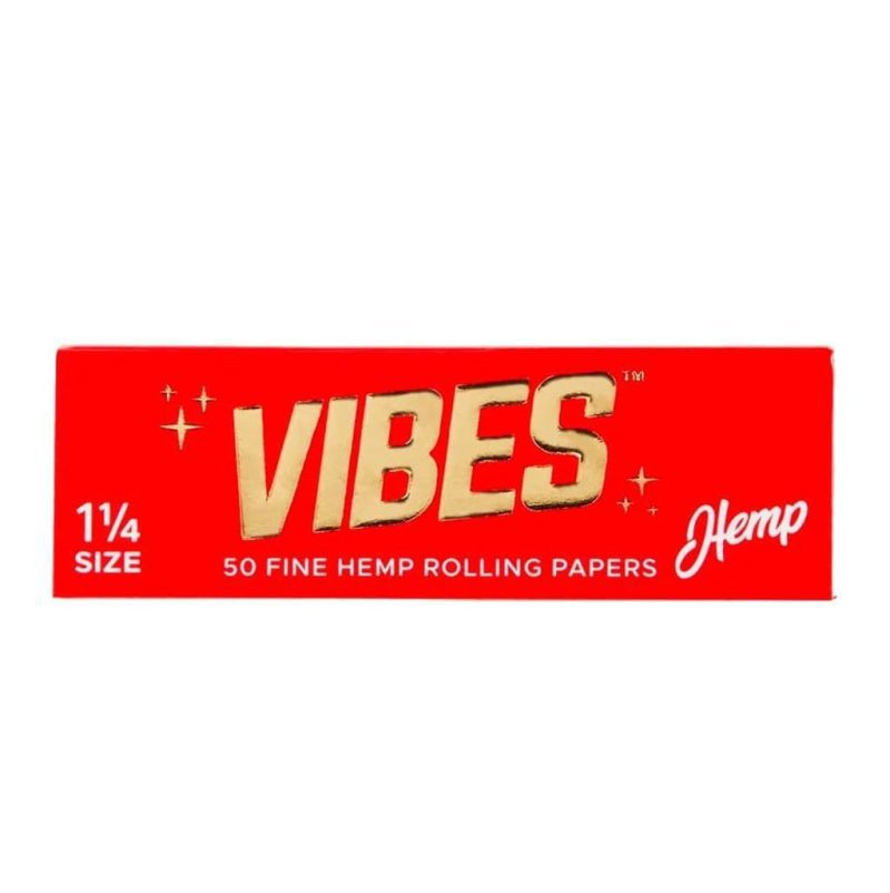 vibes smoking accessories default title vibes 1 1 4 hemp rolling papers 50ct box 29486020788275