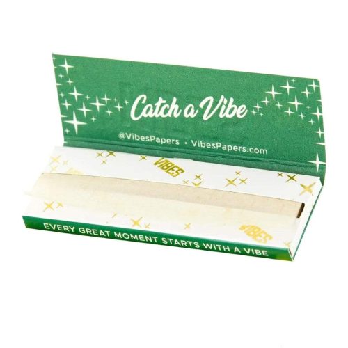 vibes smoking accessories default title vibes 1 1 4 organic hemp rolling papers 50ct box 29486027046963