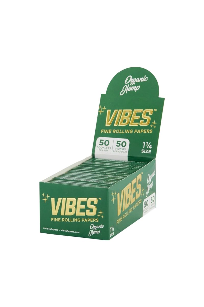 vibes smoking accessories default title vibes 1 1 4 organic hemp rolling papers 50ct box 29486027210803