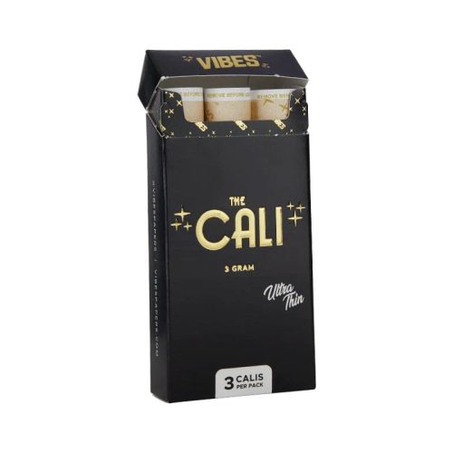 vibes smoking accessories default title vibes cali ultra thin pre rolled 3 gram cone 3 pack 8ct box 29486094254131